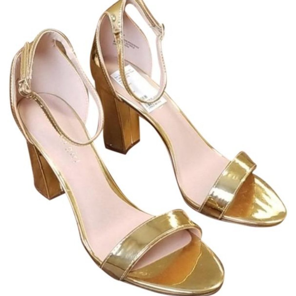 Beella Gold Paris Ankle Strap Sandals